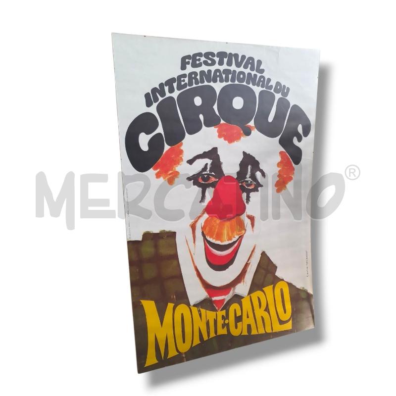 MANIFESTO FESTIVAL INTERNATIONAL D CIRQUE MONTECARLO  ITALO BAZZOLI 78X120 | Mercatino dell'Usato Osasco 2