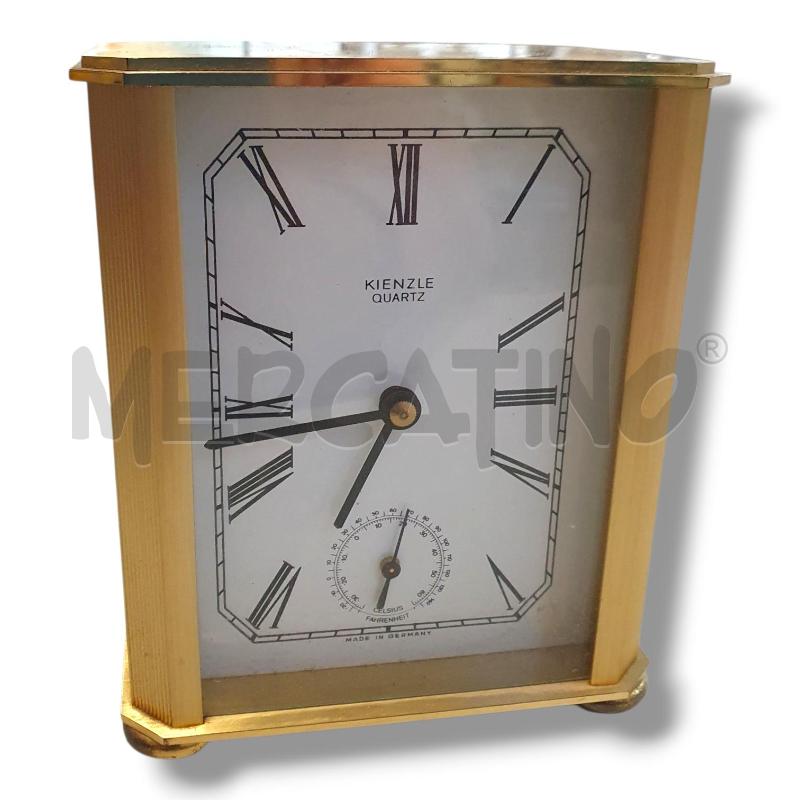 OROLOGIO DA TAVOLO KIENZLE DORATO ALTEZZA 14 CM | Mercatino dell'Usato Osasco 1