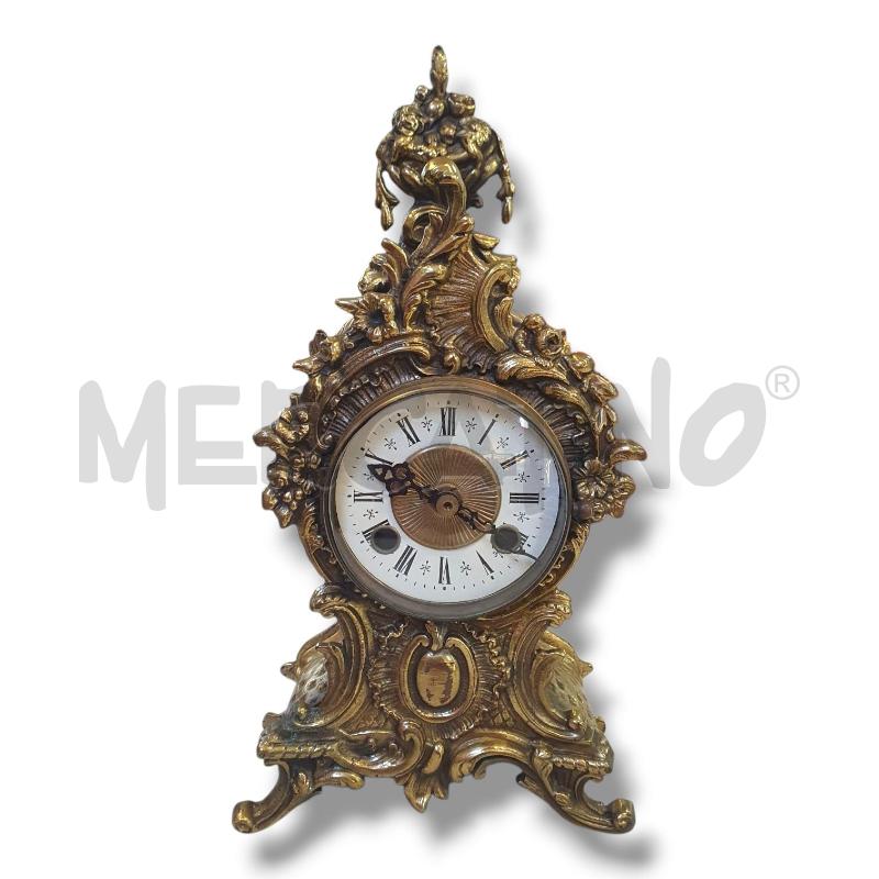 OROLOGIO SOPRAMMOBILE 35CM H BRONZO/OTTONATO | Mercatino dell'Usato Osasco 1