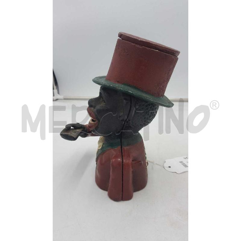 SALVADANAIO VINTAGE GHISA JOLLY NIGGER BANK CILINDRO ROSSO VERDE |  Mercatino dell'Usato Osasco