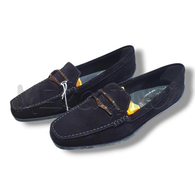 SCARPE DONNA  TODS NERE CAMOSCIO  DUE  BARRETTE ARGENTO | Mercatino dell'Usato Osasco 1