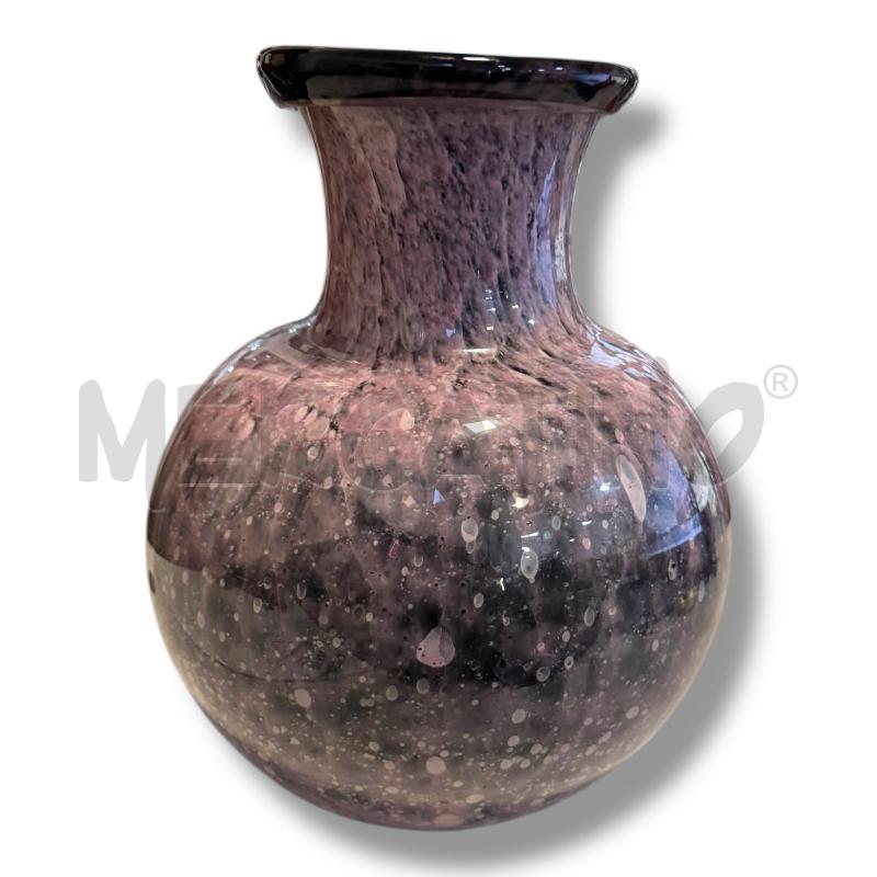 VASO IN VETRO DI MURANO ALTEZZA 40 CM VIOLA | Mercatino dell'Usato Osasco 1