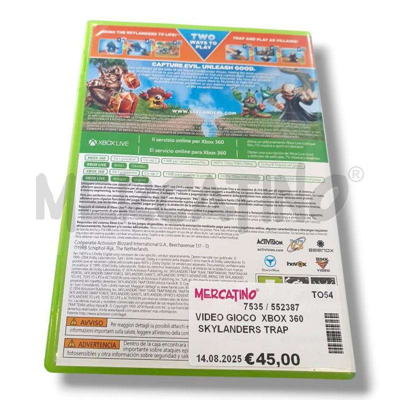 VIDEO GIOCO  XBOX 360 SKYLANDERS TRAP TEAM | Mercatino dell'Usato Osasco 3