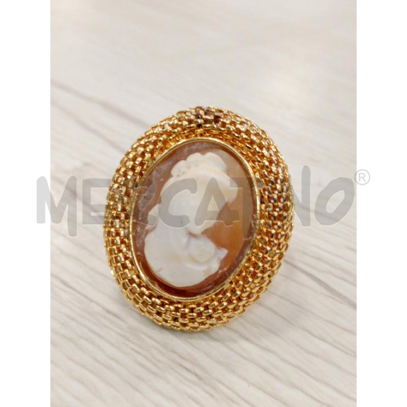 ANELLO DONNA REG. TONDO CAMEO DORATO  | Mercatino dell'Usato Burolo 4