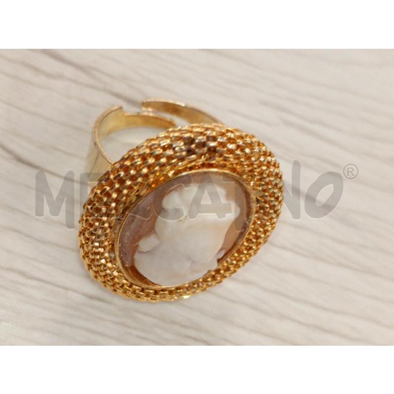 ANELLO DONNA REG. TONDO CAMEO DORATO  | Mercatino dell'Usato Burolo 5