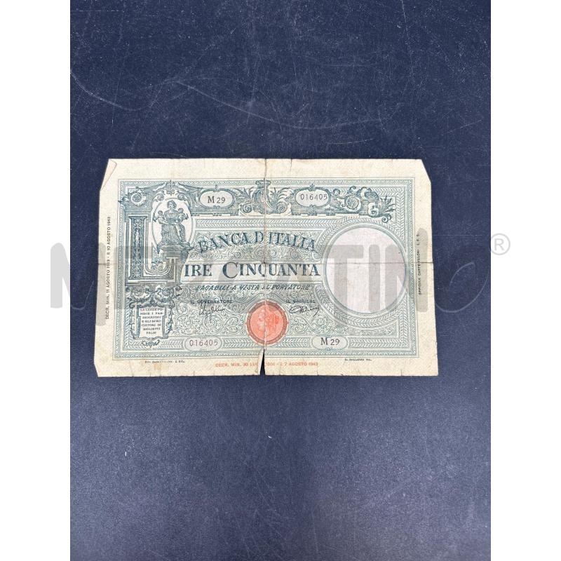 BANCONOTA 50 LIRE M29 | Mercatino dell'Usato Burolo 1