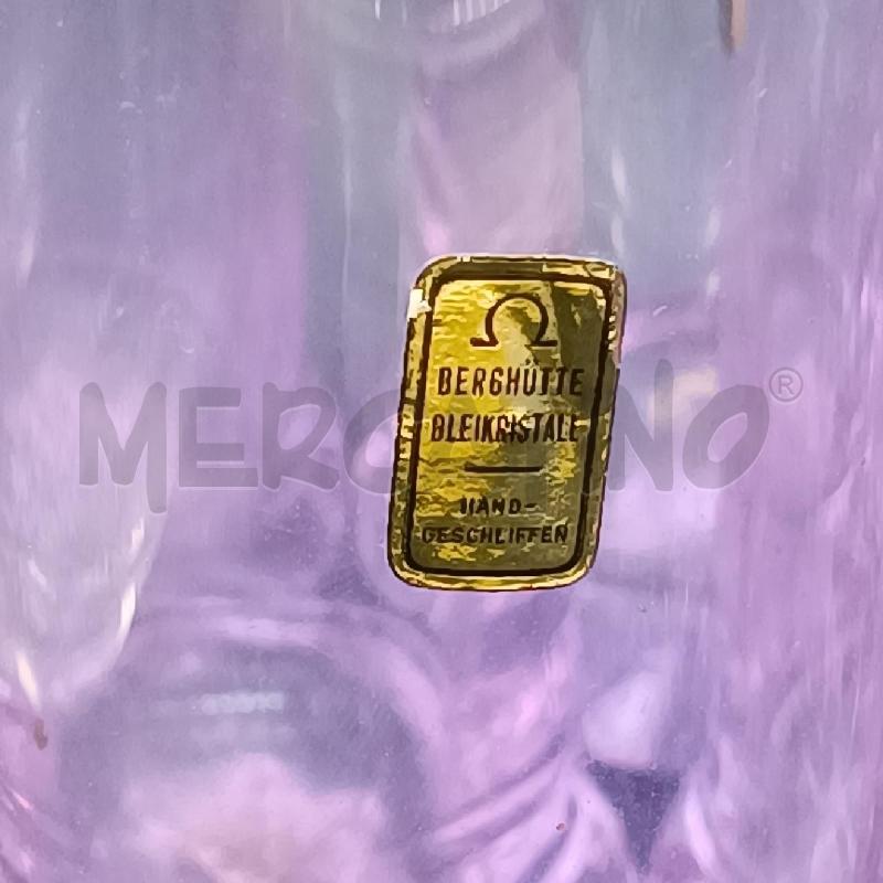 BICCHIERI PZ. 12 CRISTALLO VIOLA + PORTA GHIACCIO | Mercatino dell'Usato Burolo 2
