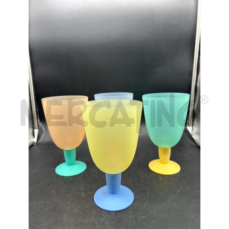 BICCHIERI PZ. 4 TUPPERWARE COLORATI | Mercatino dell'Usato Burolo 1
