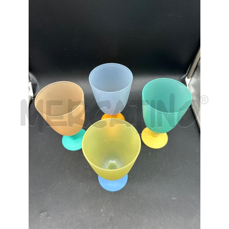 BICCHIERI PZ. 4 TUPPERWARE COLORATI | Mercatino dell'Usato Burolo 2