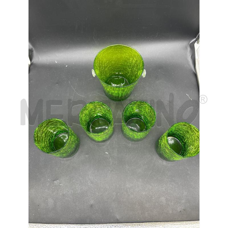 BICCHIERI PZ 4+PORTAGHIACCIO VERDE | Mercatino dell'Usato Burolo 2