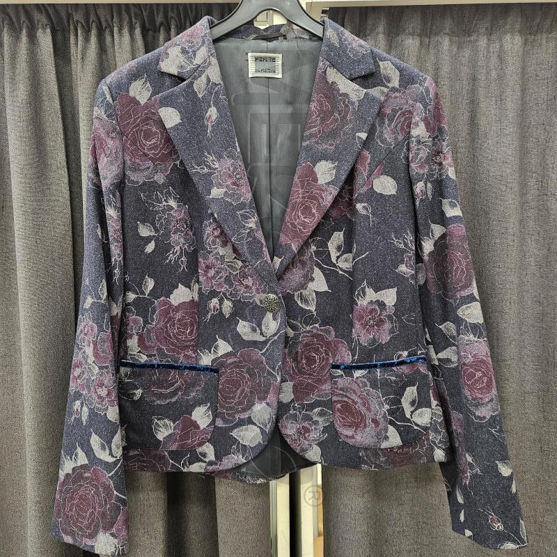 BLAZER DONNA KRIZIA BLU ROSE MISTO LANA | Mercatino dell'Usato Burolo 1
