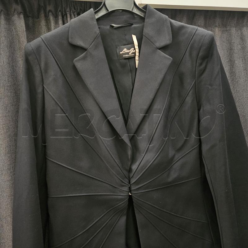 BLAZER DONNA LIUJO NERO RICAMI A VISTA IN RILIEVO  | Mercatino dell'Usato Burolo 1