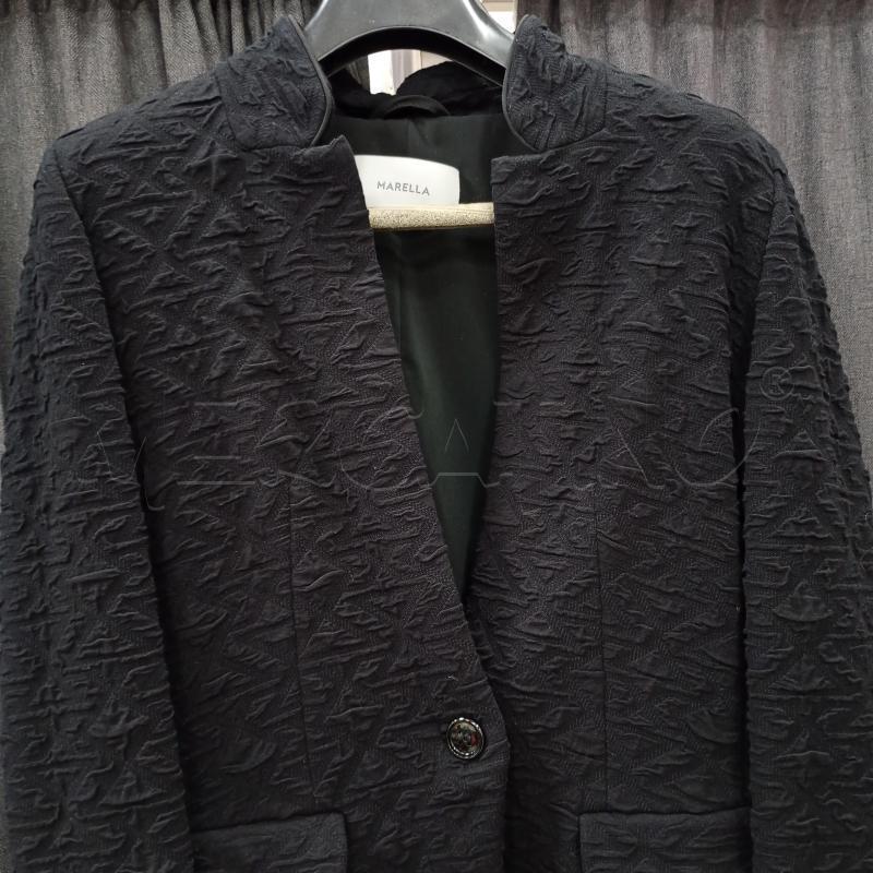 BLAZER DONNA MARELLA NERO LAVORAZIONE PIEGHE | Mercatino dell'Usato Burolo 3