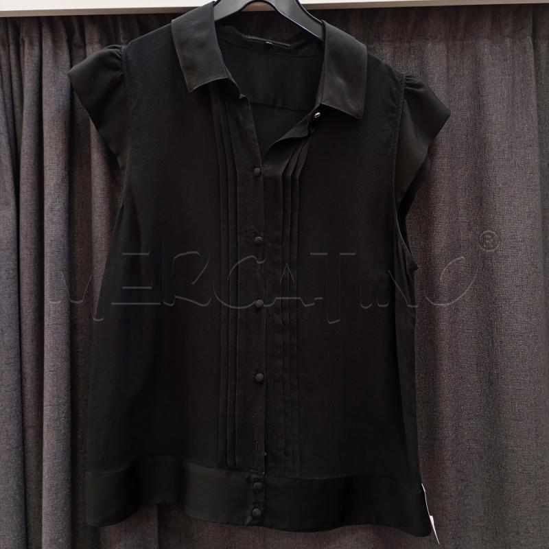 BLUSA DONNA PATRIZIA PEPE NERA CON BOTTONI | Mercatino dell'Usato Burolo 1