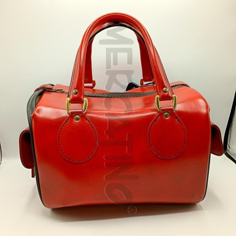 BORSA BAULETTO ROSSO CON MANICI | Mercatino dell'Usato Burolo 1