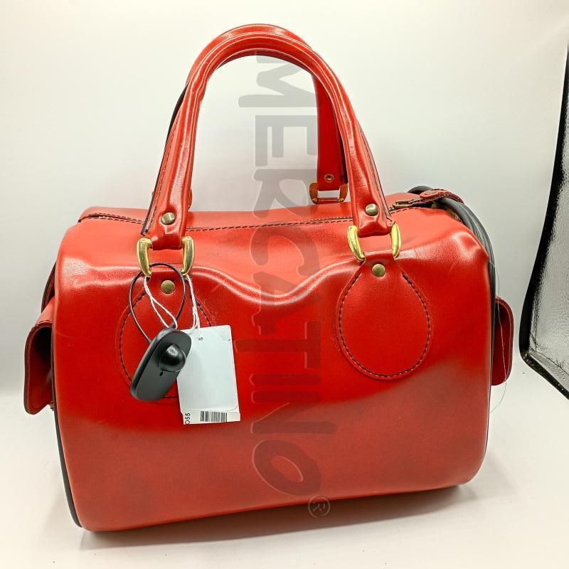 BORSA BAULETTO ROSSO CON MANICI | Mercatino dell'Usato Burolo 2