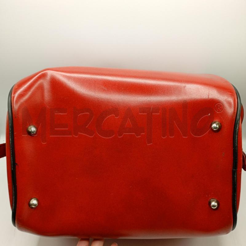 BORSA BAULETTO ROSSO CON MANICI | Mercatino dell'Usato Burolo 3