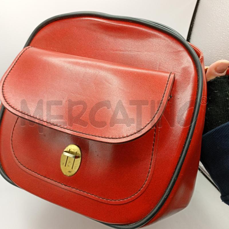 BORSA BAULETTO ROSSO CON MANICI | Mercatino dell'Usato Burolo 5