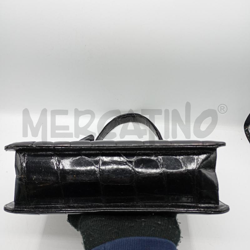 BORSA CHOISY NERA IN COCCODRILLO A MANO | Mercatino dell'Usato Burolo 3