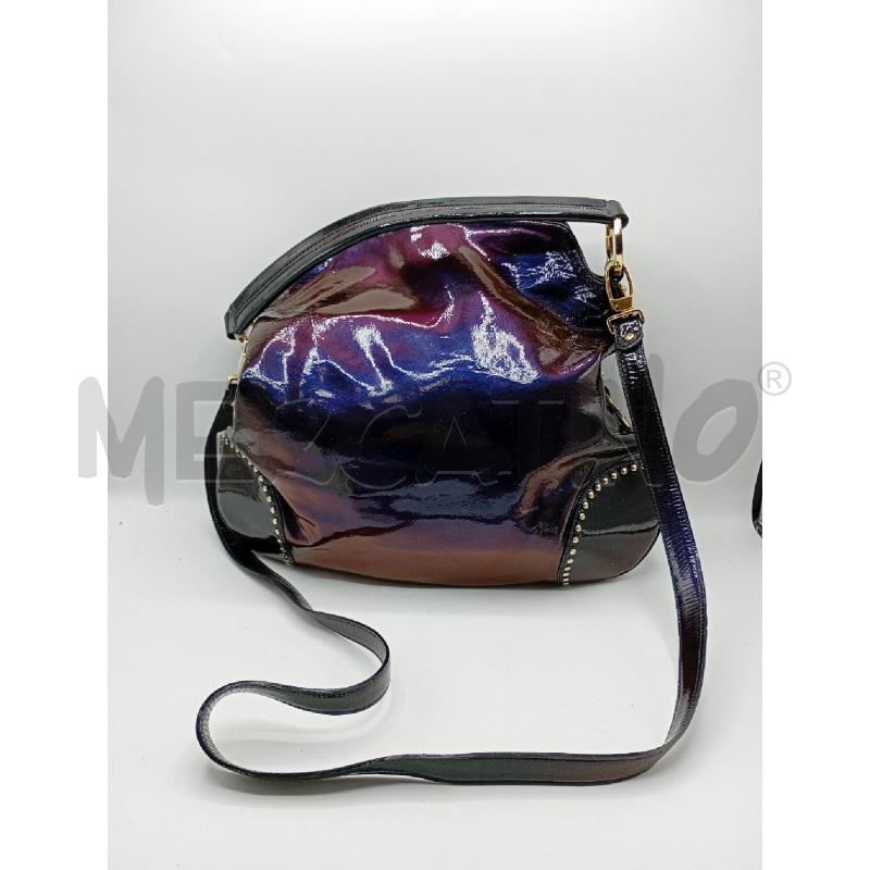 BORSA DONNA APE REGINA IN ECOPELLE VERNICIATA CON TRACOLLA | Mercatino dell'Usato Burolo 2