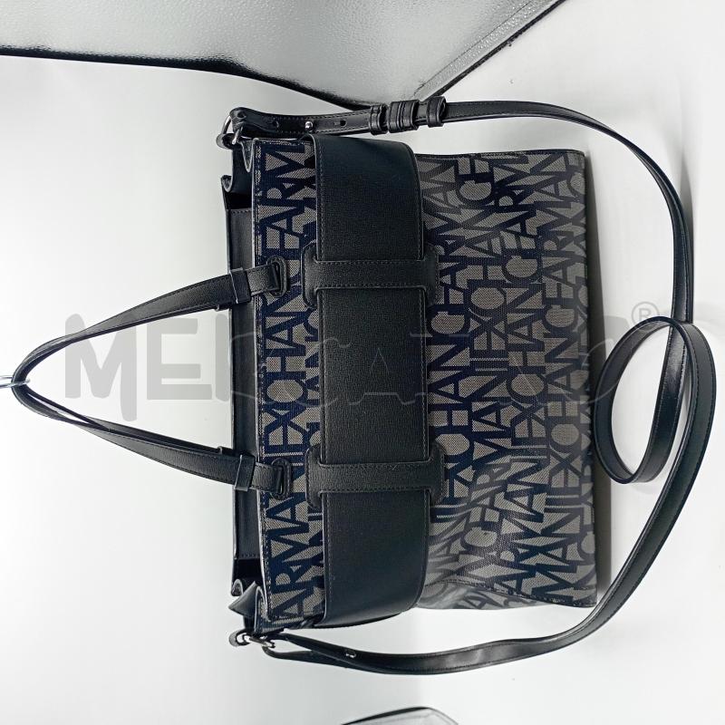 BORSA DONNA ARMANI EXCHANCHE SUSY ALLOVER NERO | Mercatino dell'Usato Burolo 2