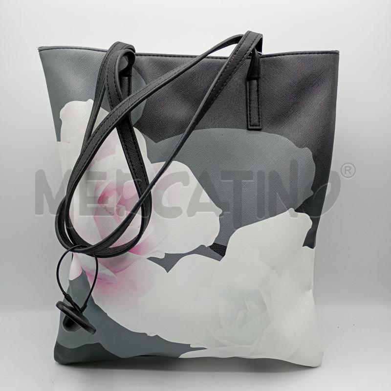 BORSA DONNA CAMOMILLA NERA RFIORI ROSA | Mercatino dell'Usato Burolo 2