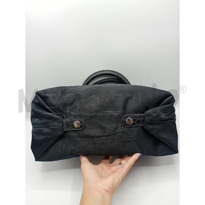 BORSA DONNA CONBIPEL NERA IN TELA  CON MIANICI | Mercatino dell'Usato Burolo 3