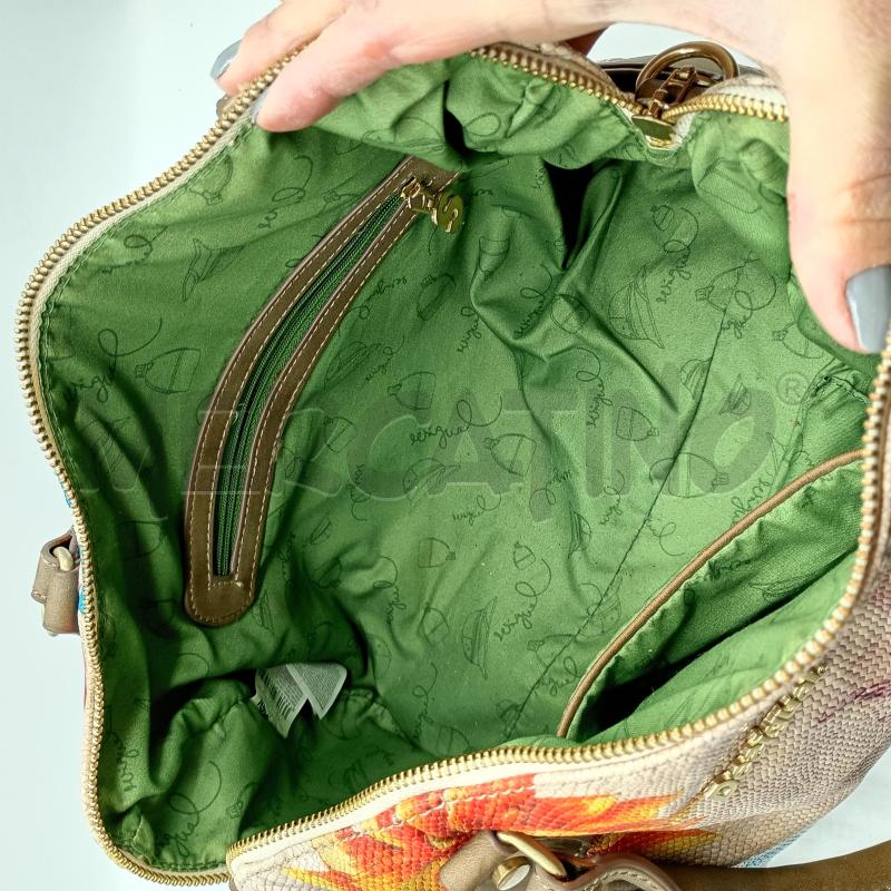 BORSA DONNA DESIGUAL AVANA CON FIORI ARANCIO | Mercatino dell'Usato Burolo 3