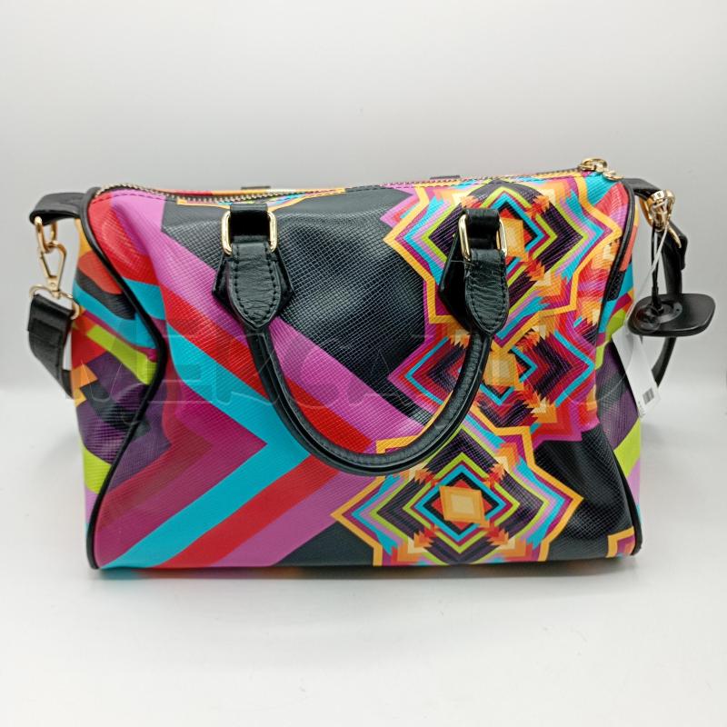 BORSA DONNA DESIGUAL NERO FANTASIA BOHEMIA GEOMETRICA | Mercatino dell'Usato Burolo 2
