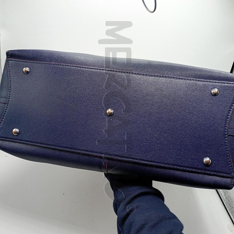 BORSA DONNA DIANA GALLESI BLU NAVY SAFFIANO INTERNO FUCSIA  | Mercatino dell'Usato Burolo 4