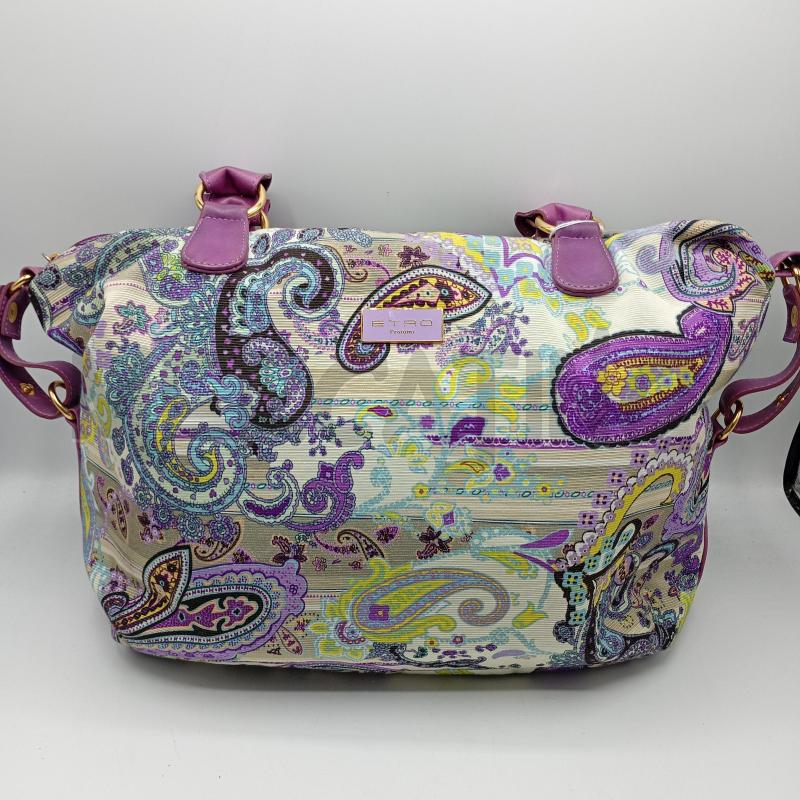 BORSA DONNA ETRO PROFUMI BEIGE VIOLETTO PAISLEY | Mercatino dell'Usato Burolo 1