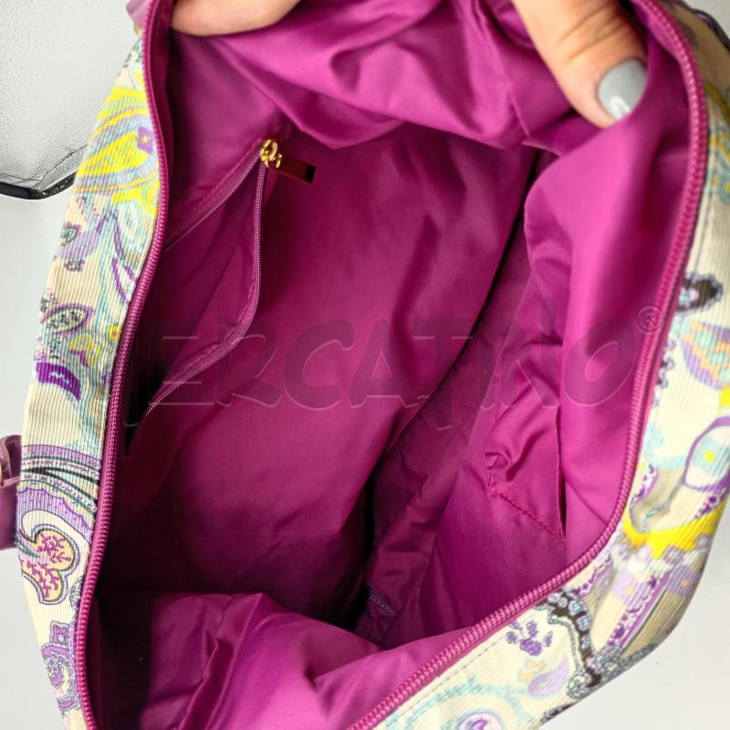 BORSA DONNA ETRO PROFUMI BEIGE VIOLETTO PAISLEY | Mercatino dell'Usato Burolo 3
