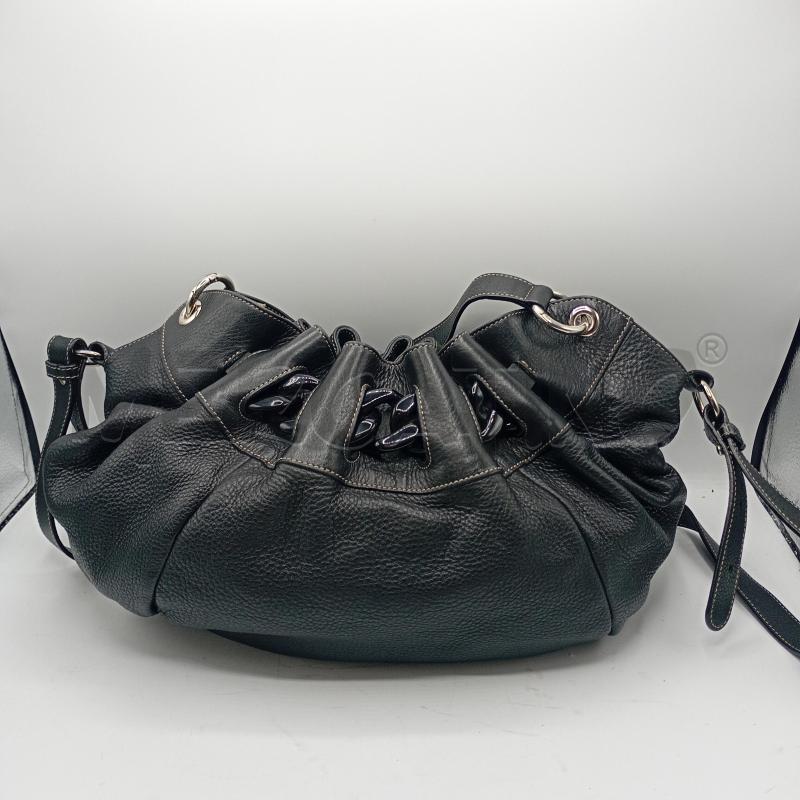 BORSA DONNA FURLA NERA ARRUFFATA MANICI E TRACOLLA | Mercatino dell'Usato Burolo 2