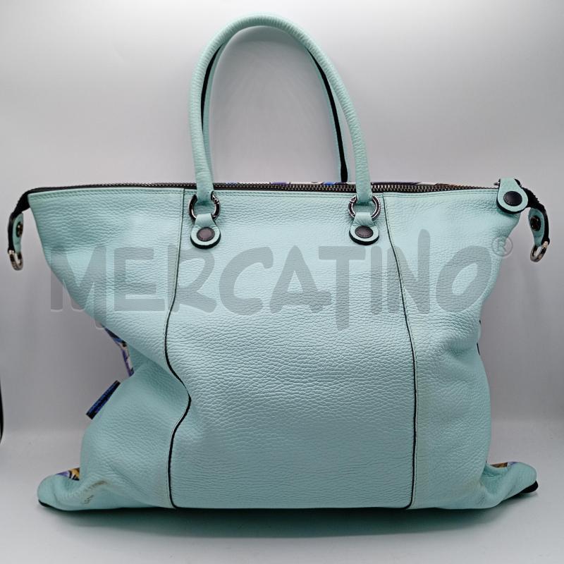 BORSA DONNA GABS TURQUESA STAMPA ROSONE BLU | Mercatino dell'Usato Burolo 2