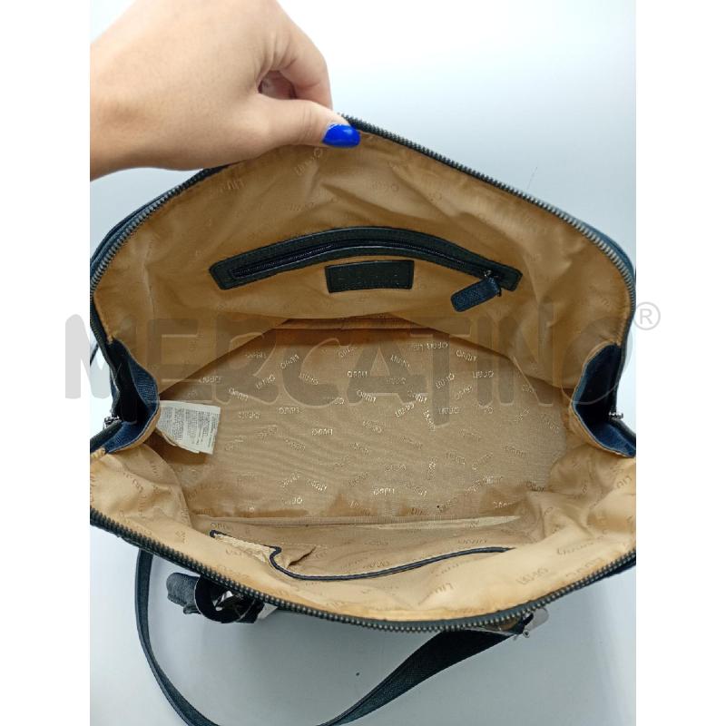 BORSA DONNA LIU-JO BLU SAFFIANO BICOLORE  | Mercatino dell'Usato Burolo 4