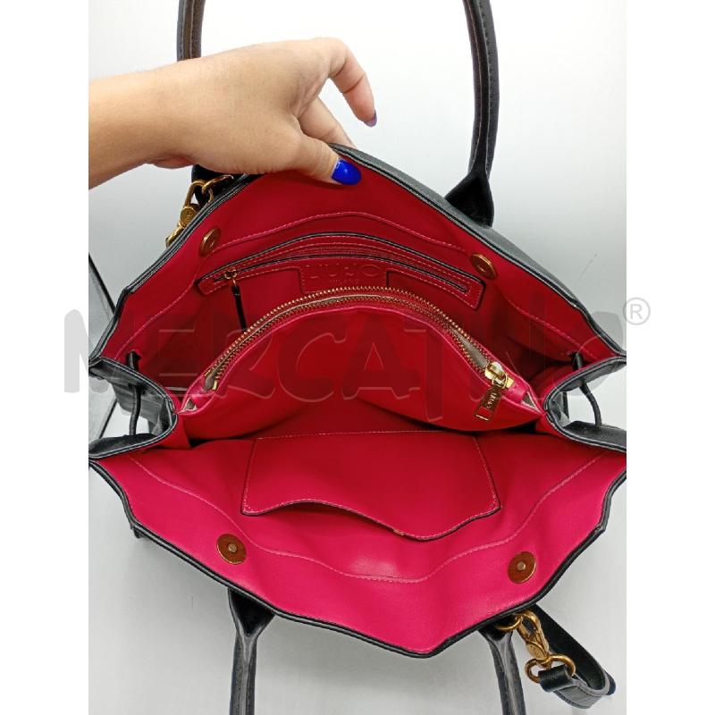 BORSA DONNA LIU-JO NERA INTERNO ROSSO+TRACO | Mercatino dell'Usato Burolo 3
