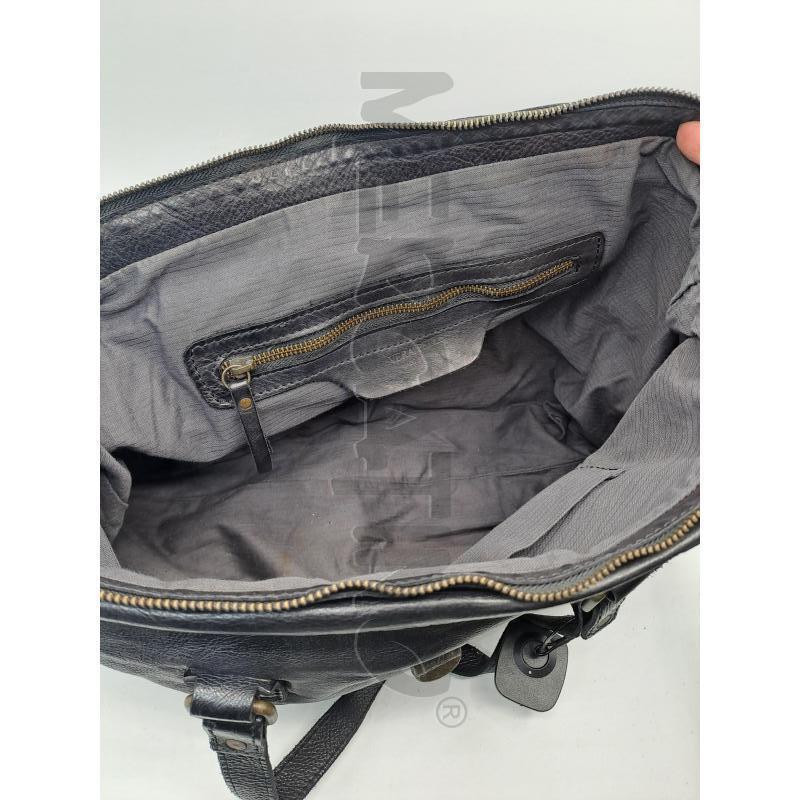BORSA DONNA PELLE NERA BORCHIATA VINTAGE | Mercatino dell'Usato Burolo 4