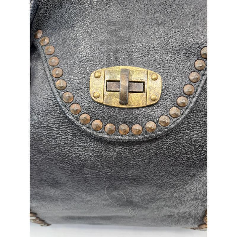 BORSA DONNA PELLE NERA BORCHIATA VINTAGE | Mercatino dell'Usato Burolo 5