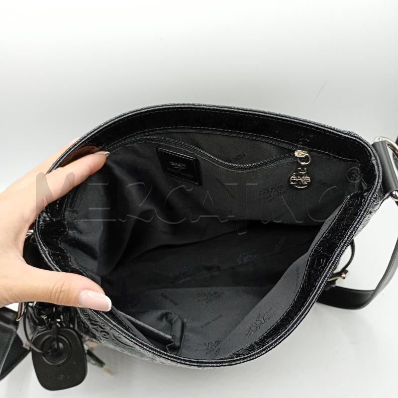 BORSA DONNA PIERO GUIDI NERO LOGO  | Mercatino dell'Usato Burolo 3