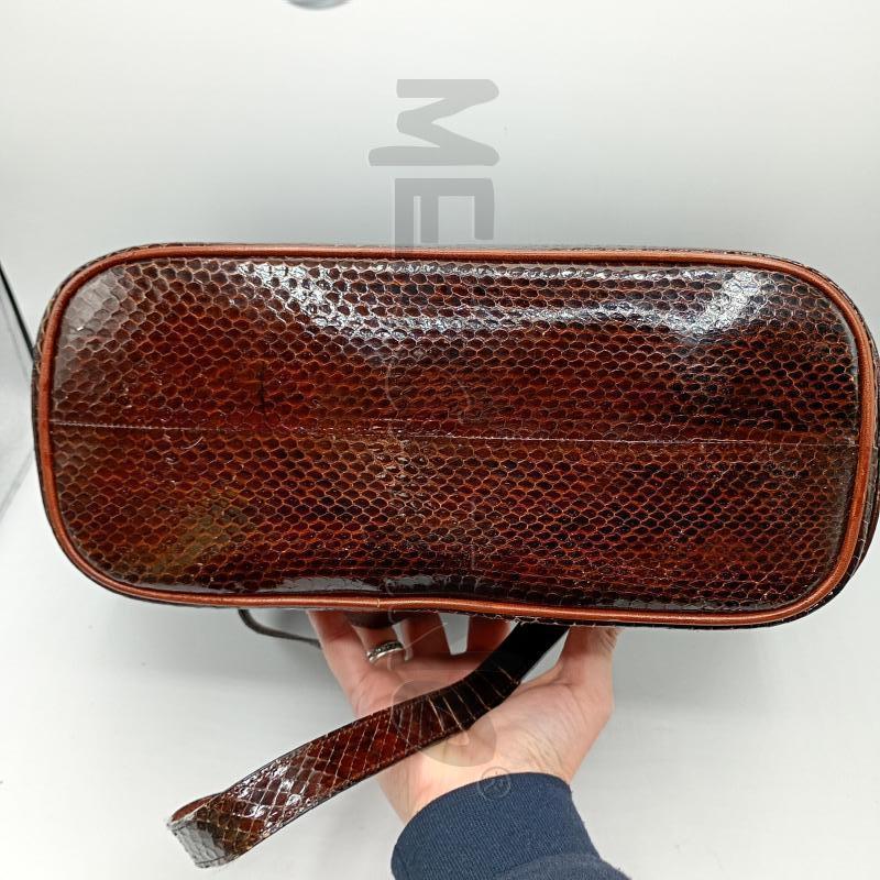 BORSA DONNA PITONATA MARRONE SCURO | Mercatino dell'Usato Burolo 4