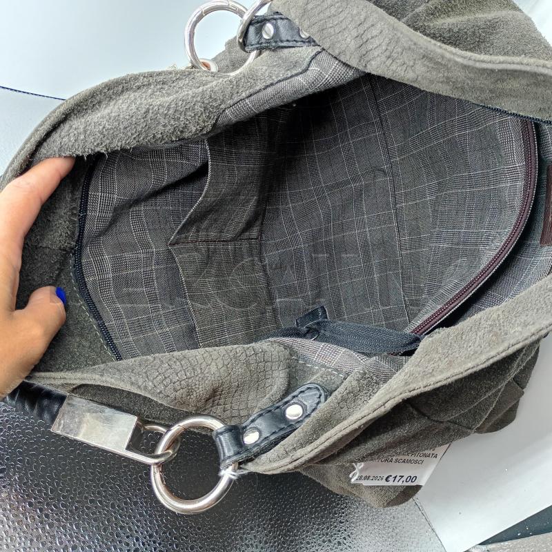 BORSA DONNA PITONATA TORTORA SCAMOSCIATO MANICO GRANDE | Mercatino dell'Usato Burolo 3