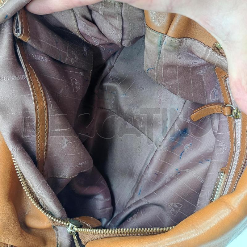 BORSA EMPORIO AMRANI CUOIO MARRONE | Mercatino dell'Usato Burolo 3