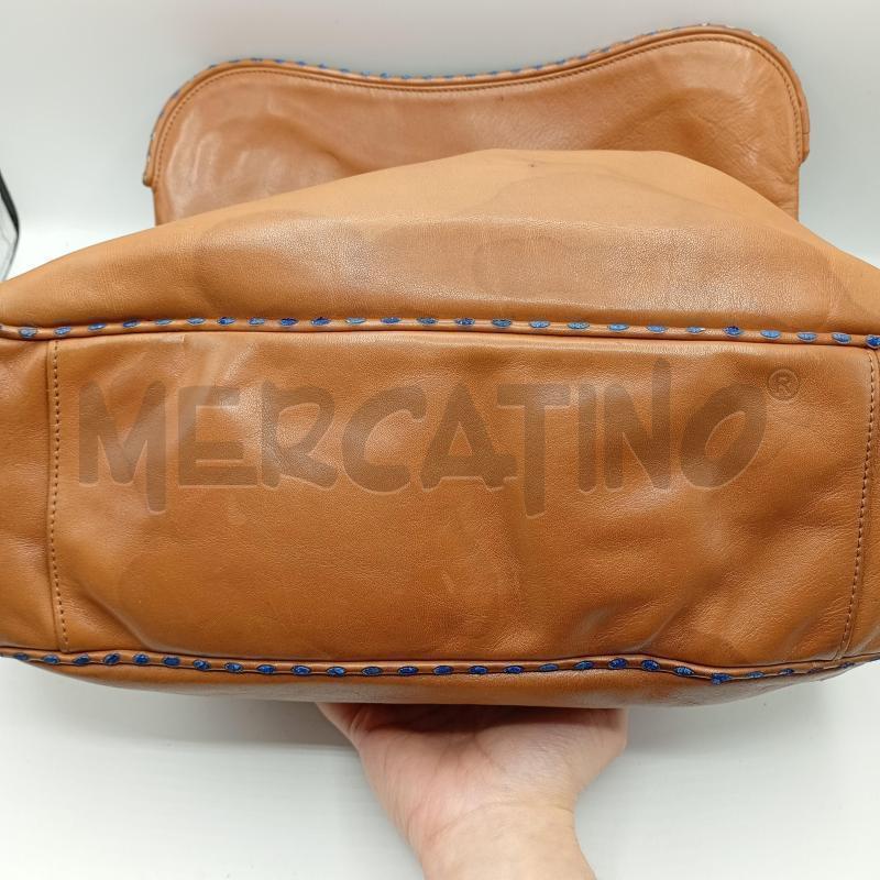 BORSA EMPORIO AMRANI CUOIO MARRONE | Mercatino dell'Usato Burolo 4