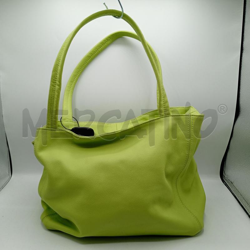BORSA PELLE JENNY VERDE FLUO | Mercatino dell'Usato Burolo 2