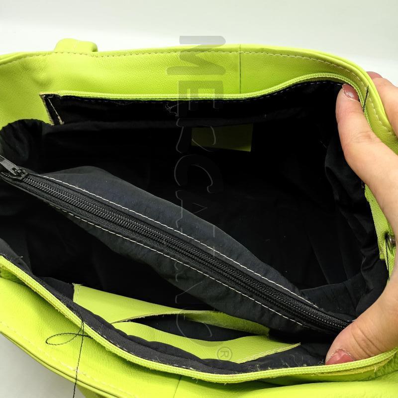BORSA PELLE JENNY VERDE FLUO | Mercatino dell'Usato Burolo 3
