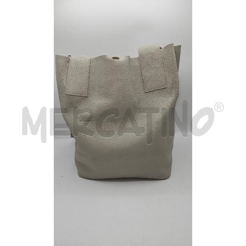 BORSA SOLINDA GRIGIO IN PELLE INTERNO ROSSO | Mercatino dell'Usato Burolo 2