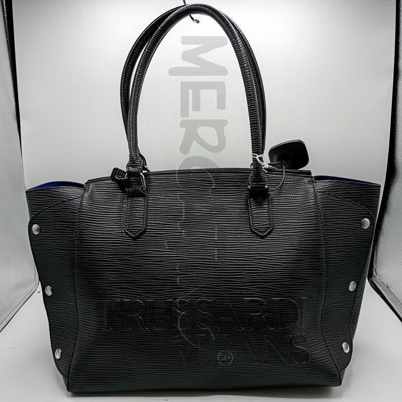 BORSA TRUSSARDI NERO SAFFIANO INTERNOBLU CHIARO SCAMOSCIATO | Mercatino dell'Usato Burolo 1