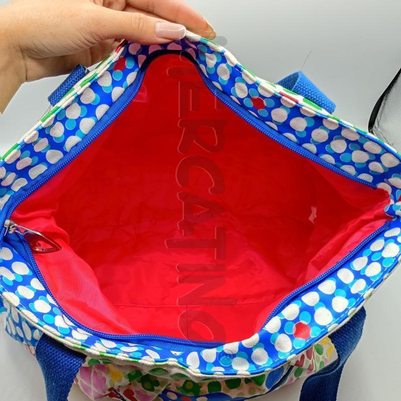 BORSA  MARE AGATHA RUIZ DE LA PRADA BIANCO POIS VERDI BLU | Mercatino dell'Usato Burolo 3