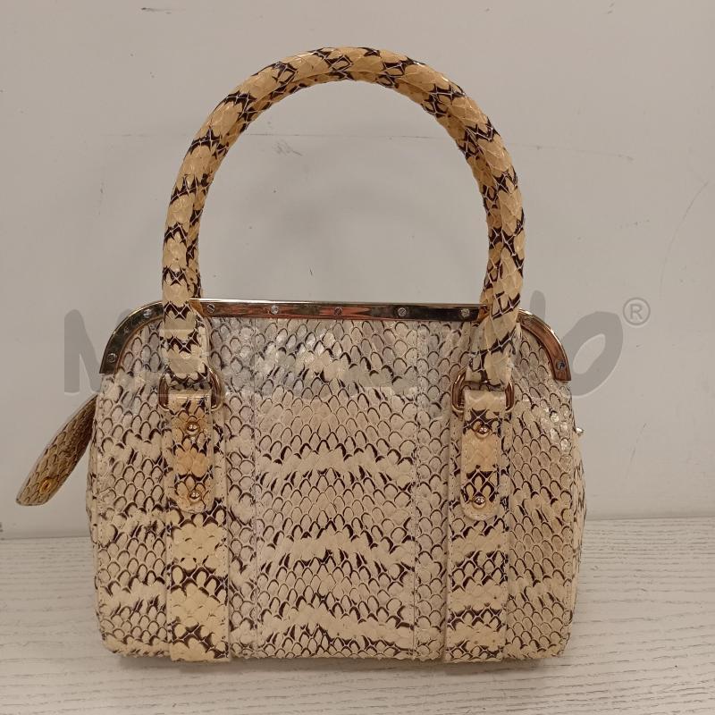 BORSETTA DOLCE E GABBANA BEIGE ROCCIA PITONATA HARDWARE DORATI | Mercatino dell'Usato Burolo 2