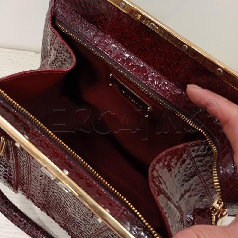 BORSETTA DOLCE E GABBANA BORDEAUX PITONATA HARDWARE DORATI | Mercatino dell'Usato Burolo 3